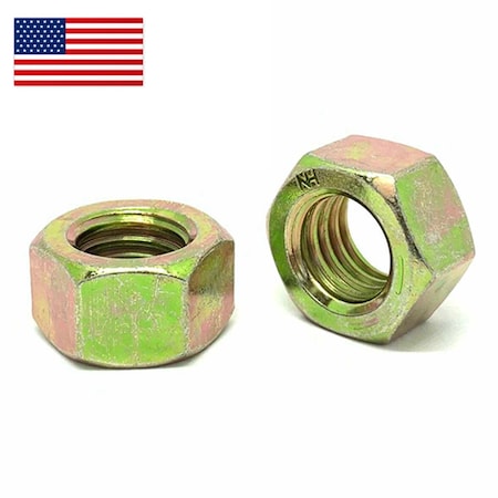 Boltsandnuts.Com Hex Nut, 7/16"-14, Grade L9, Zinc Yellow, 76 PK 43CFHNL9Y-76